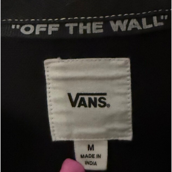 Vintage VANS Canvas Jacket Womens Black Medium Black with White Stitching EUC - Picture 2 of 8